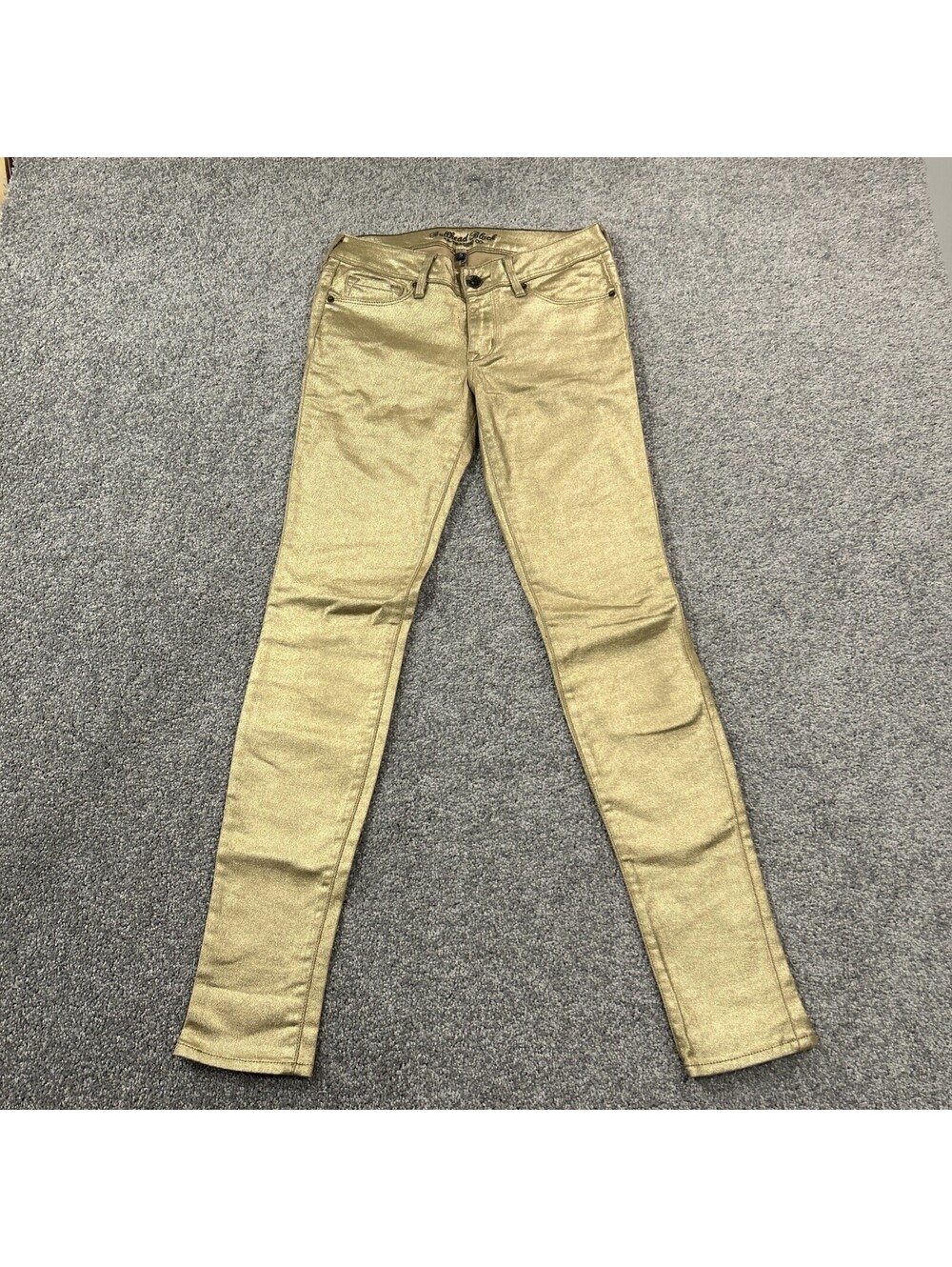 Bullhead Black CA Gold Lame Jeans Women’s Size 5 Metallic Y2K Style